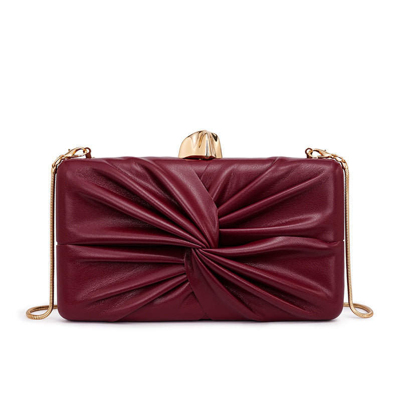 Silver Ruched Evening Clutch Bag – ÉTOILÉA