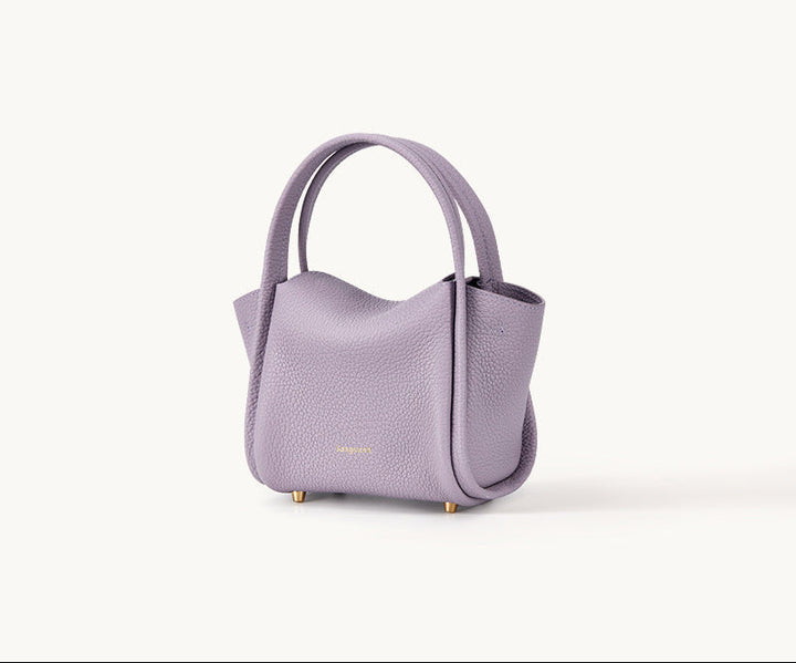 Mini Yellow Pebbled Leather Tote Bag – Songmont