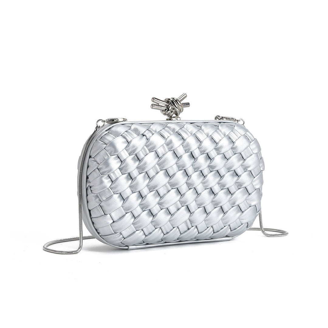 Metallic Woven Clutch Chain Bag – ORLÉANA