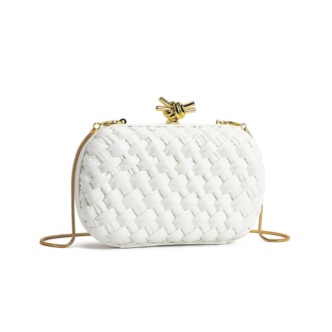 Metallic Woven Clutch Chain Bag – ORLÉANA