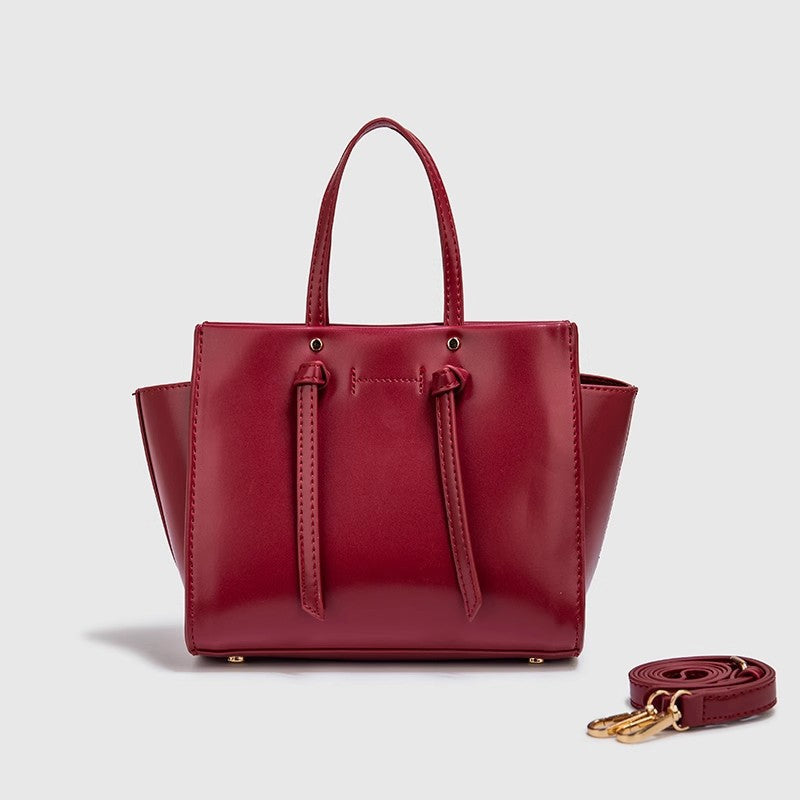 Burgundy Structured Mini Tote Bag – VARELLE