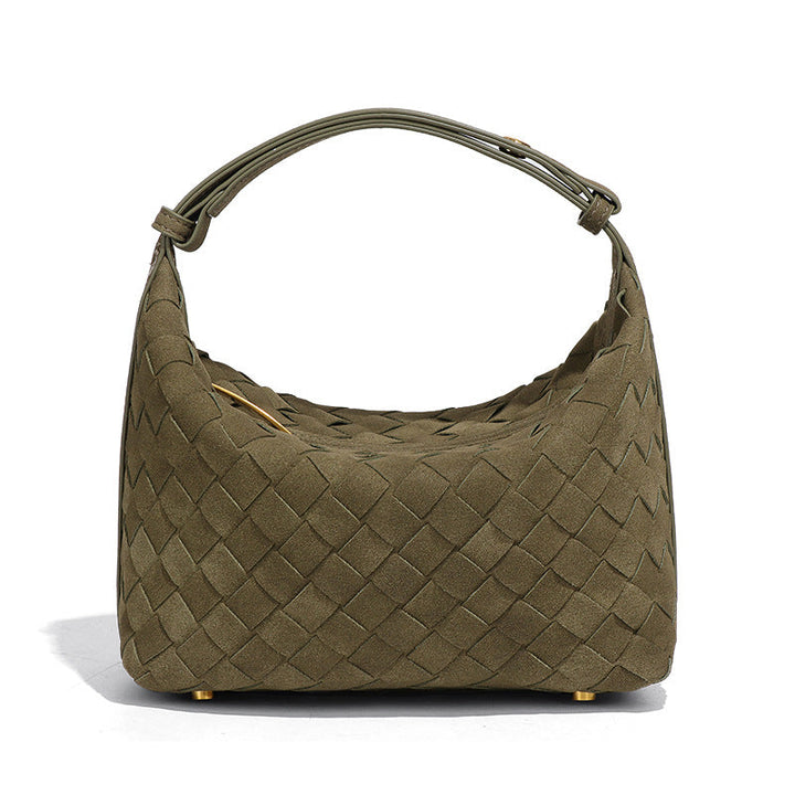 Chocolate Woven Hobo Shoulder Bag – MONETTA