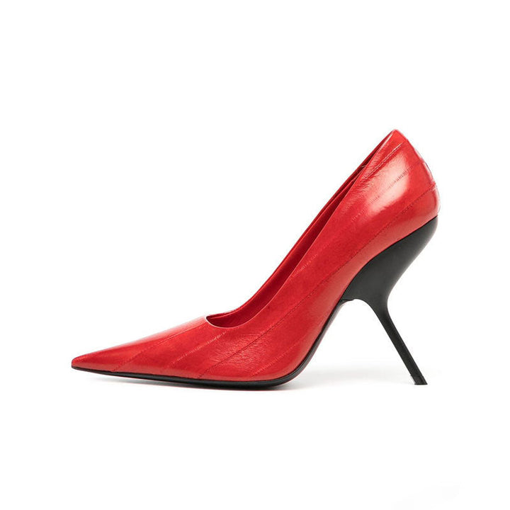 Pointed Toe Sculpted Stiletto Pumps – SCARLET