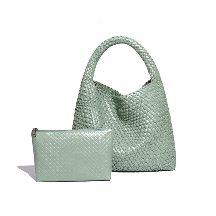 Olive Woven Hobo Bag with Matching Pouch – VIRELLE