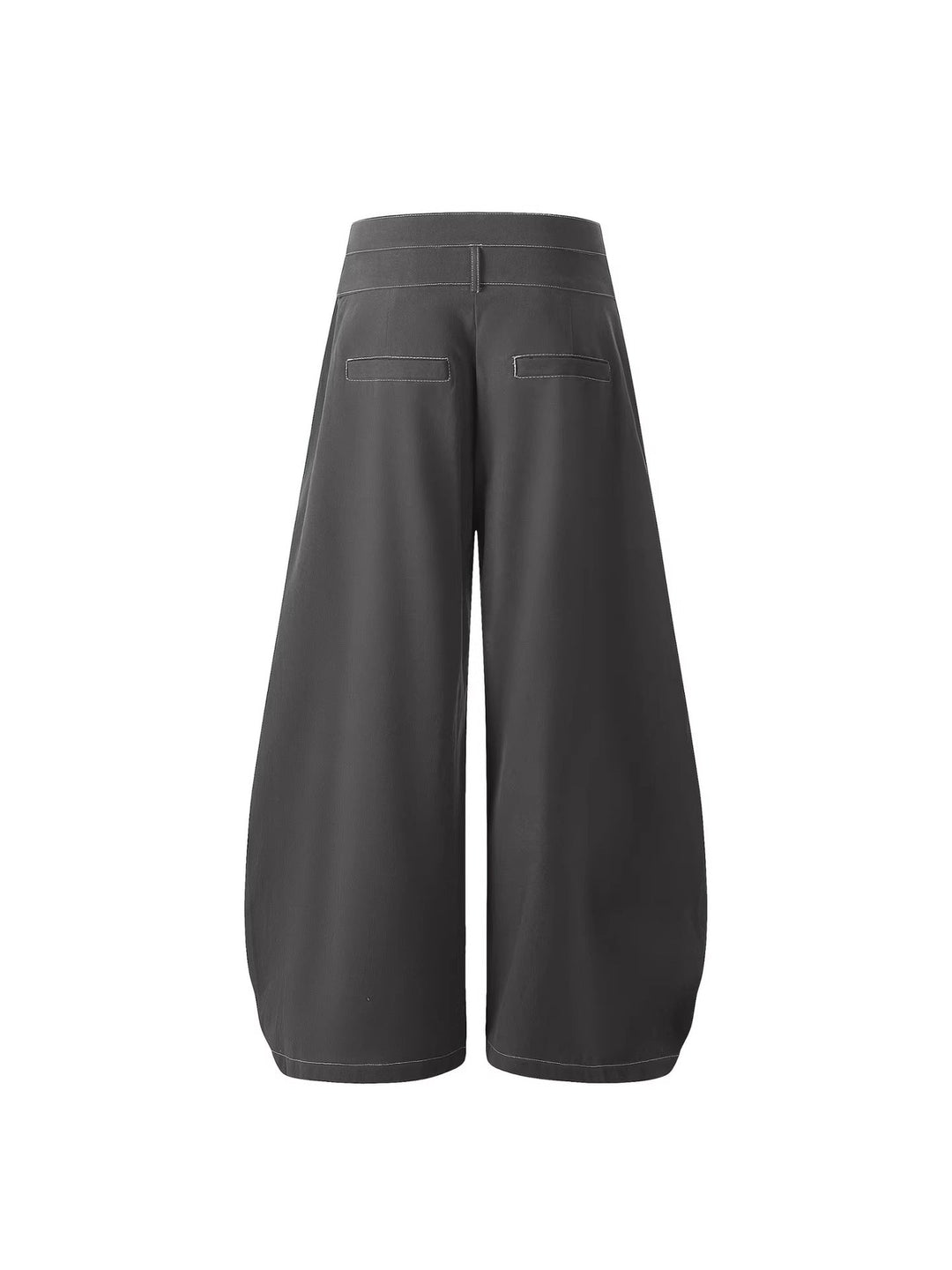 layered wrap wide-leg pants with asymmetrical belt detail – EDGE