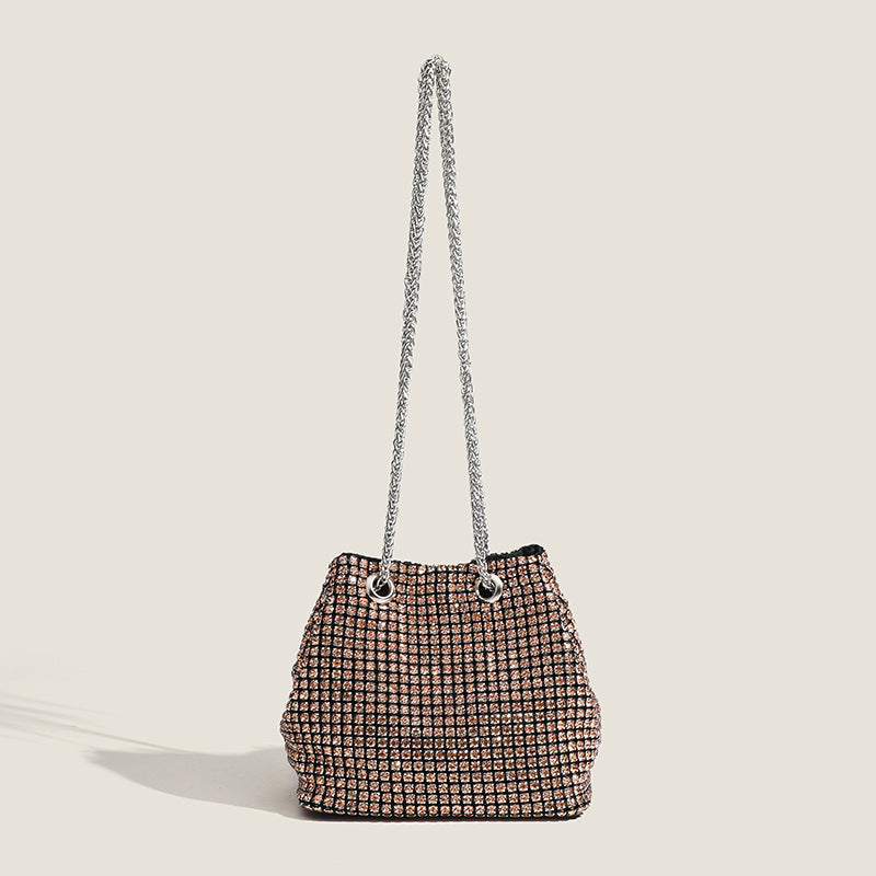 Crystal Rhinestone Bucket Bag - Glamorous