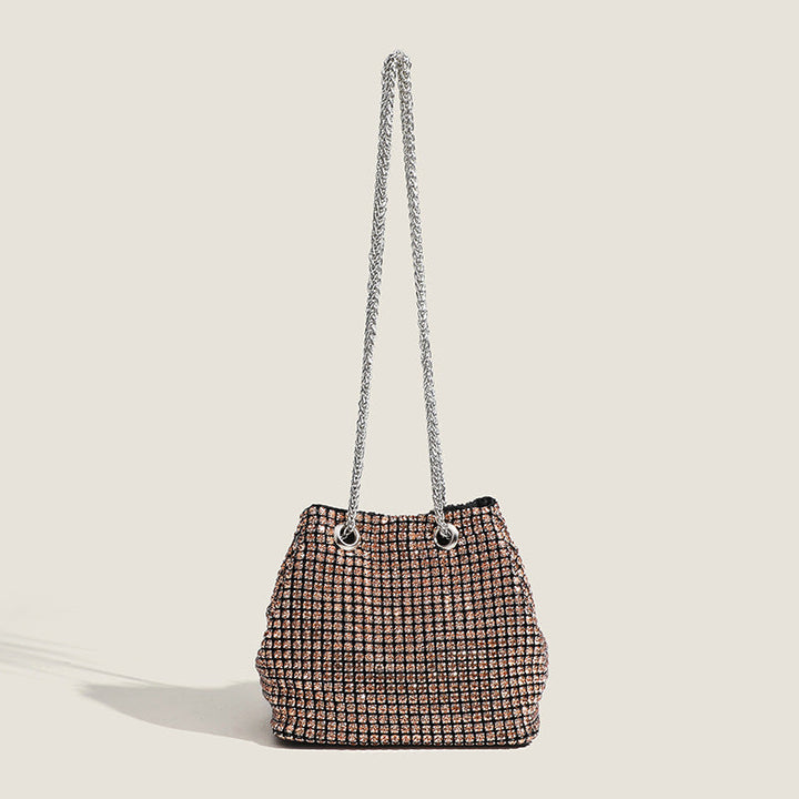 Crystal Rhinestone Bucket Bag - Glamorous