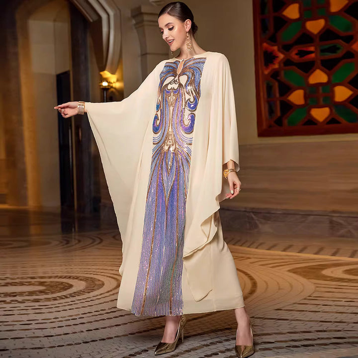 sculpted draped evening dress with modern elegance – THALASSA