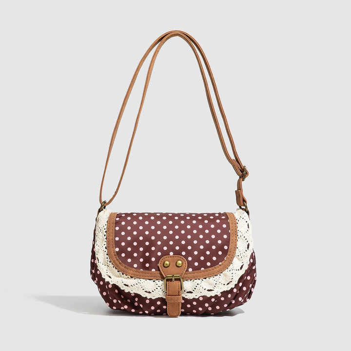 Vintage Polka Dot Crossbody Bag - Sweet