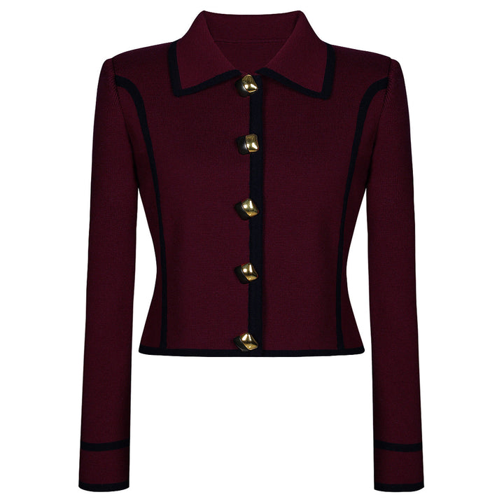 long sleeve tailored suit with contrast piping - ODD- DORRAZLI