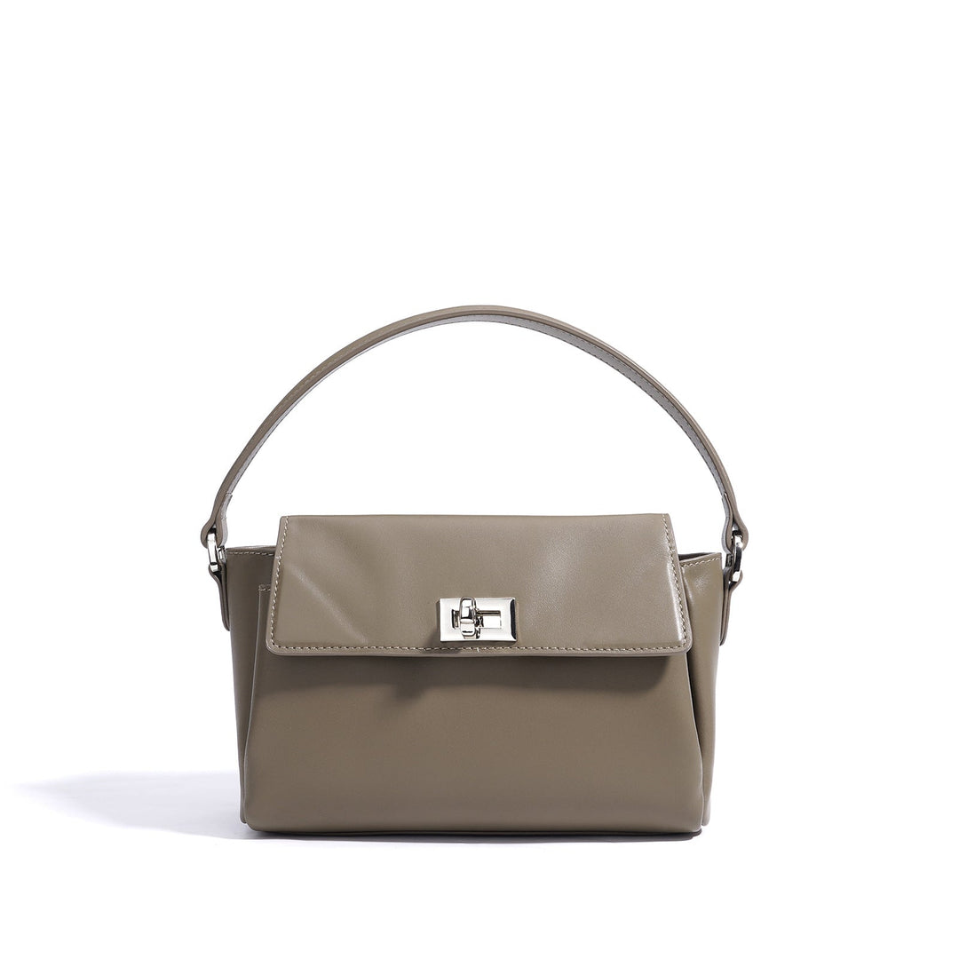 top-handle bag with silver clasp – MINT