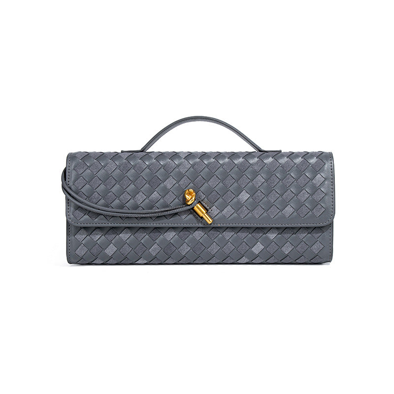 Woven Leather Clutch Bag – BORDEAUX