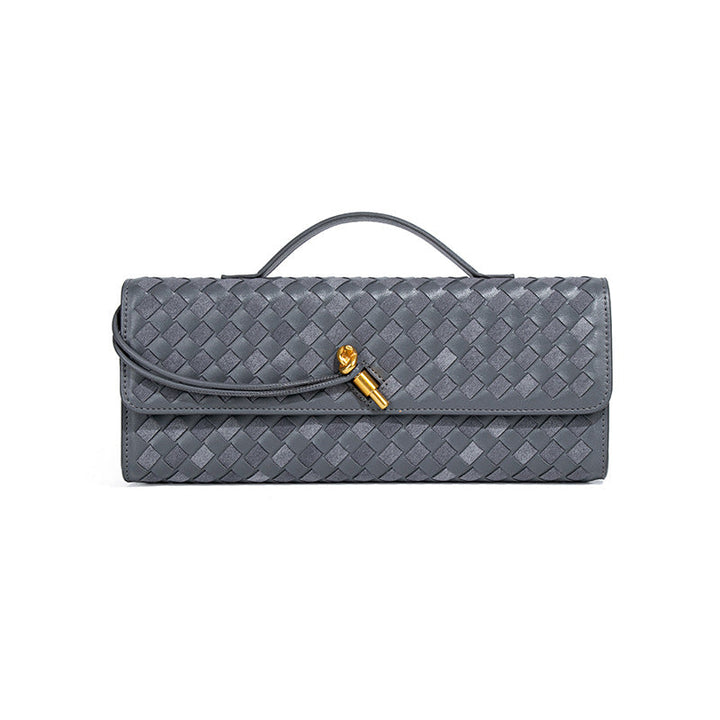 Woven Leather Clutch Bag – BORDEAUX