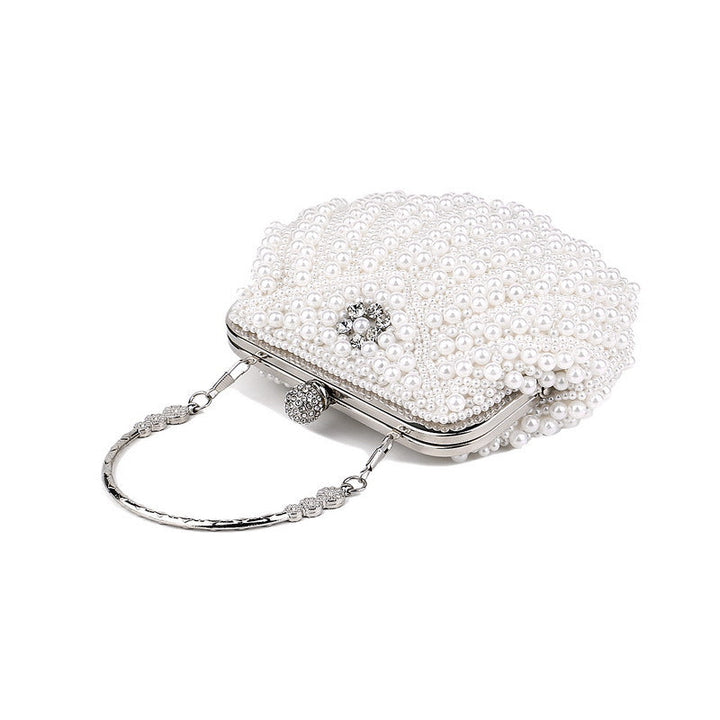 beaded pearl clutch with crystal clasp - RoviL