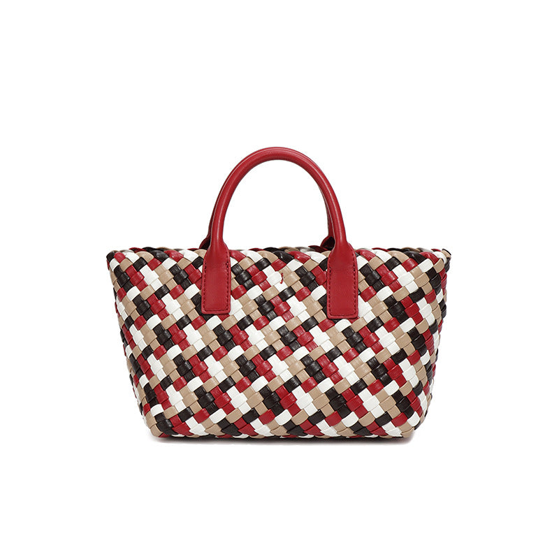 Woven Leather Tote Bag with Matching Wallet – ÉLORA