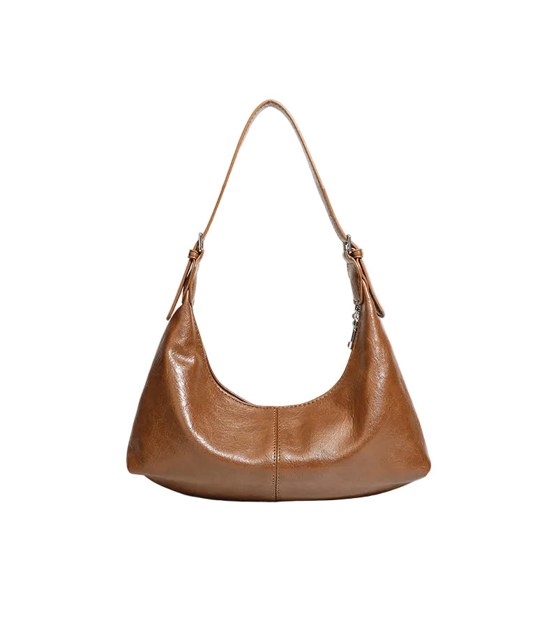 Leather Hobo Shoulder Bag – SIENNA