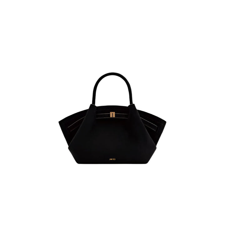 structured mini tote bag with folded side panels – VERA