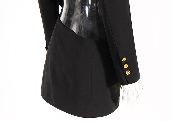 asymmetrical tailored blazer dress with pin detail - Abheera