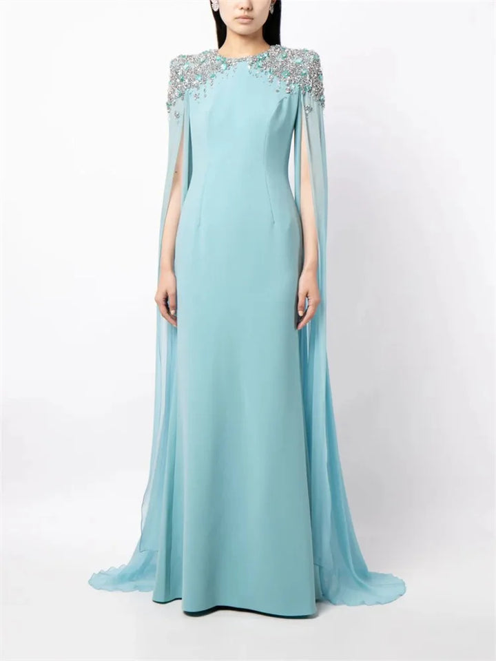 Beaded shoulders black dress with cape sleeves - Zoella