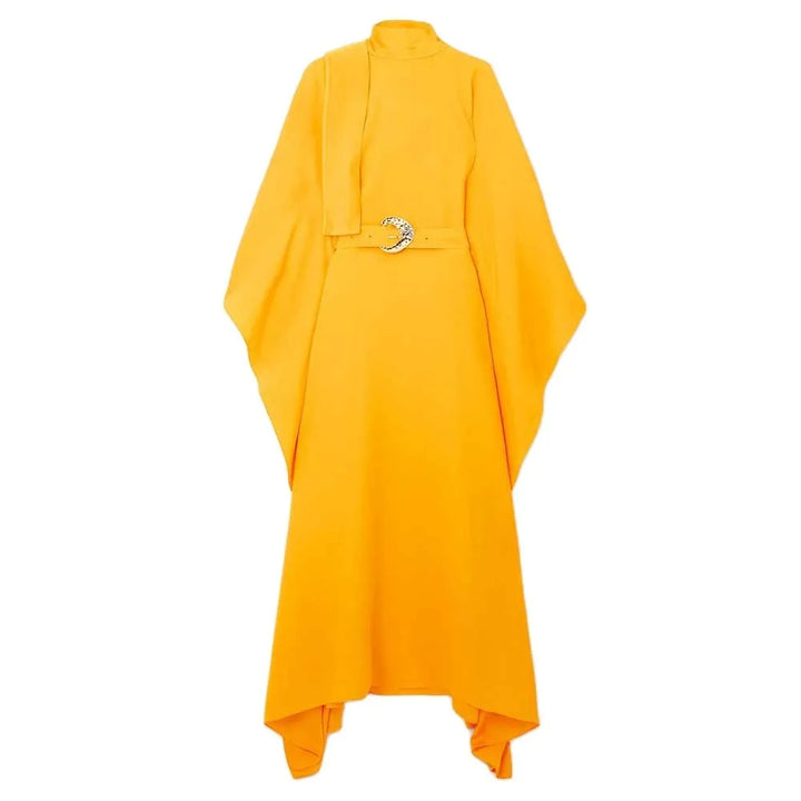 belted kaftan gown with moon buckle – Sushila