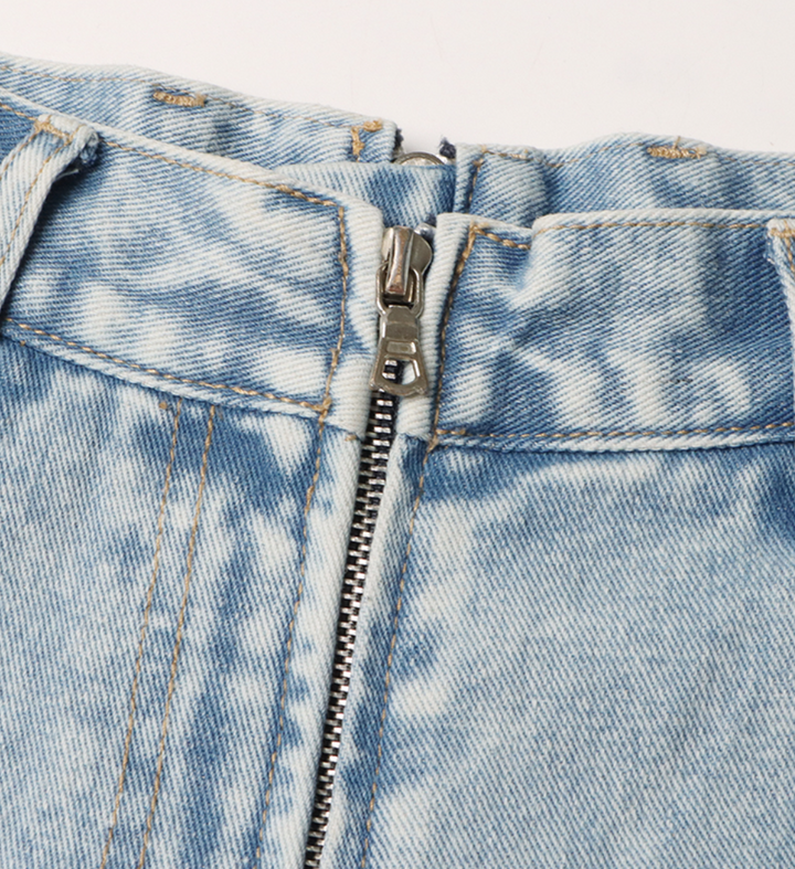 high-waist tapered jeans with exaggerated side flaps - Eireen