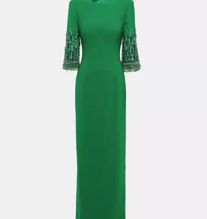 Sequined sleeves dress - Surelis