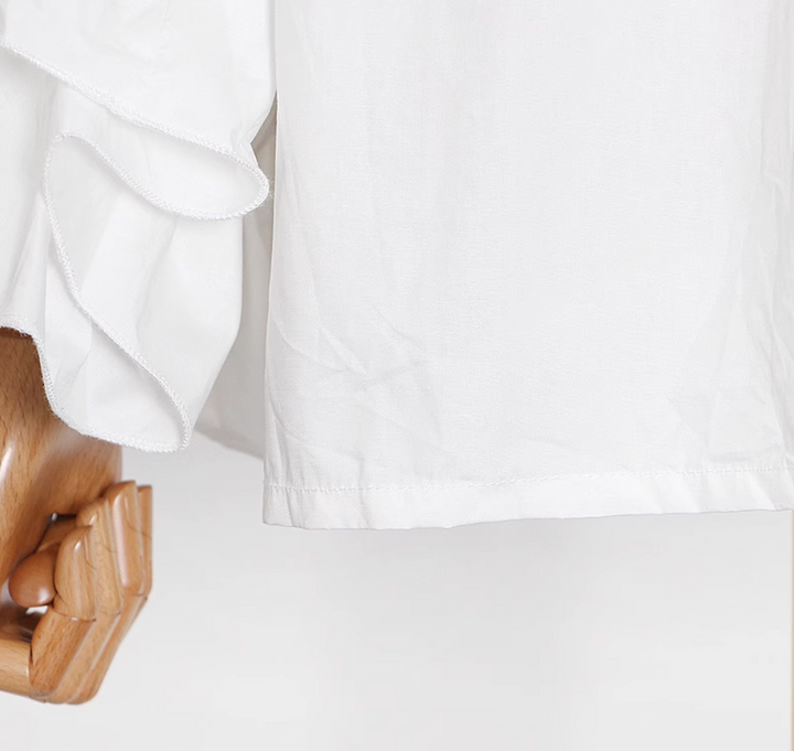 long-sleeve blouse with layered ruffle sleeves - Elspet