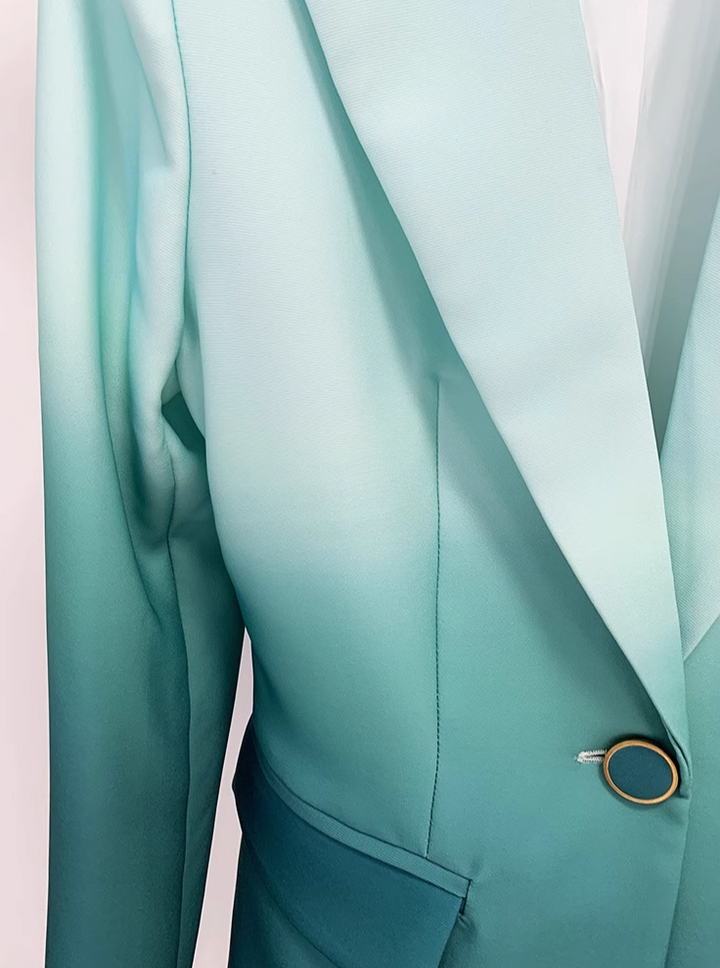 gradient tailored pantsuit with single-breasted blazer – Fannanah