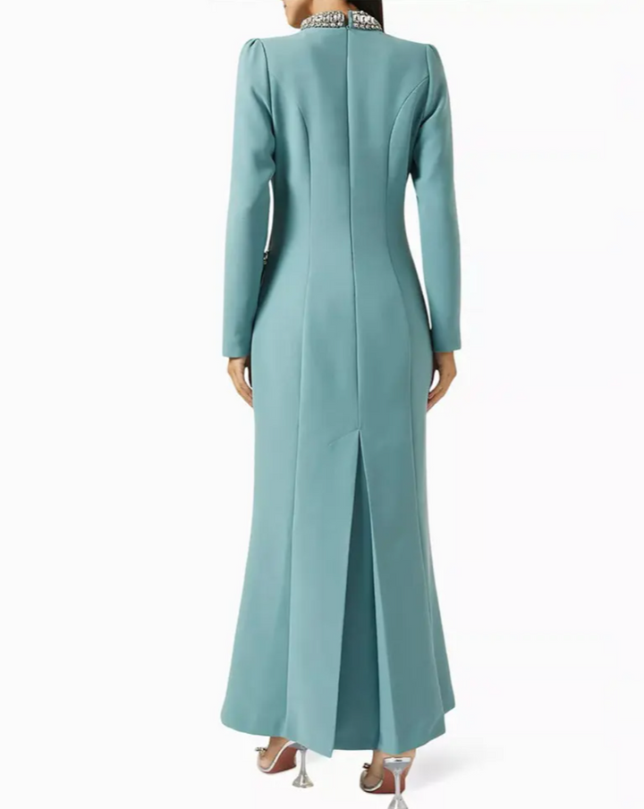 crystal-embellished high-neck gown – Logen-1
