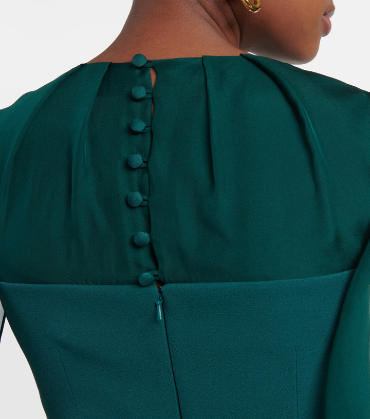 Chiffon cape gown with layered skirt – Nirmen