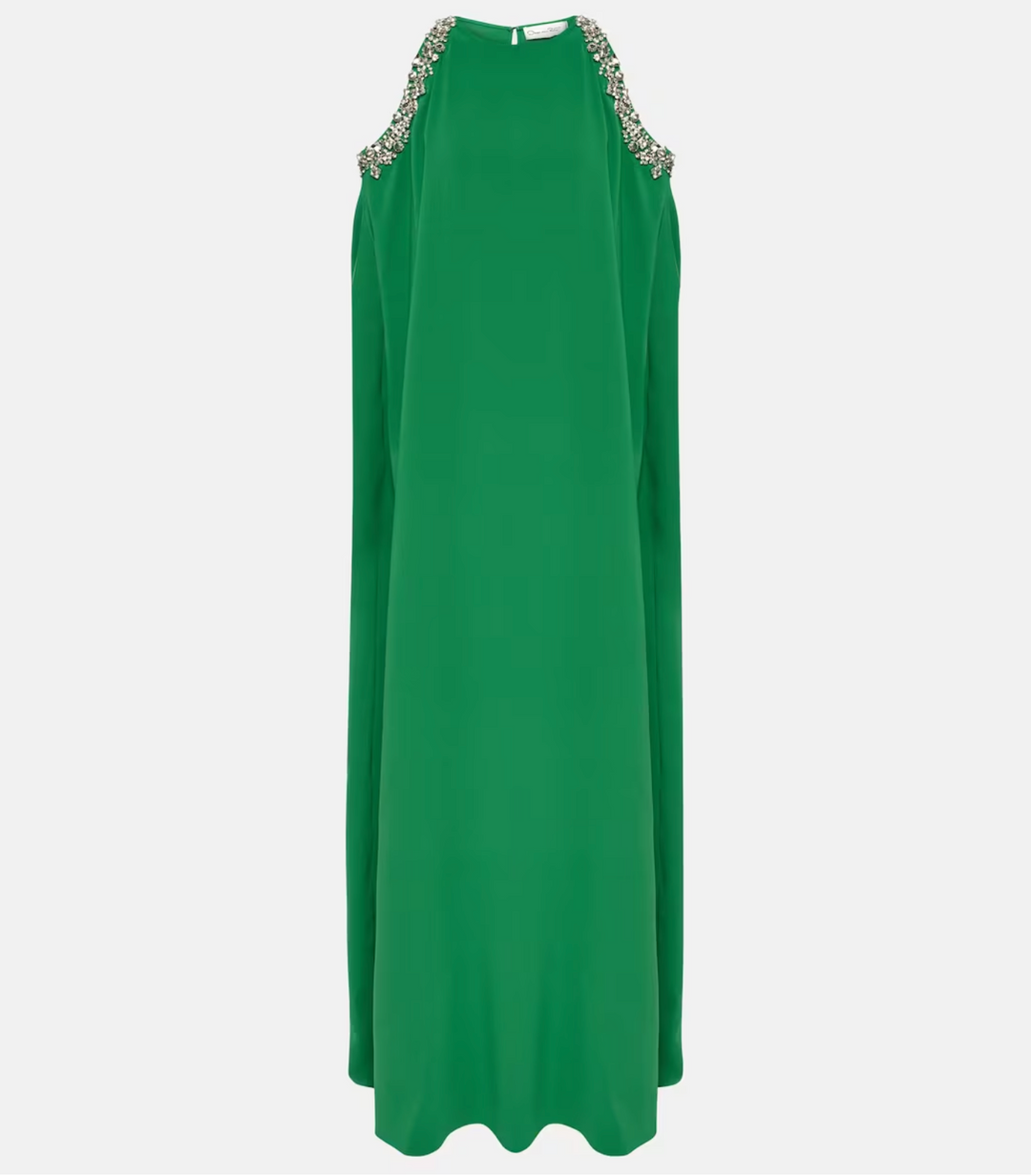 embellished cold-shoulder cape gown – ODD- Joriey