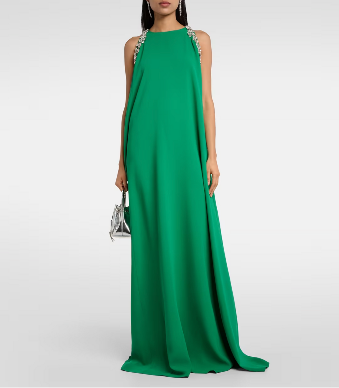 embellished cold-shoulder cape gown – Joriey-1