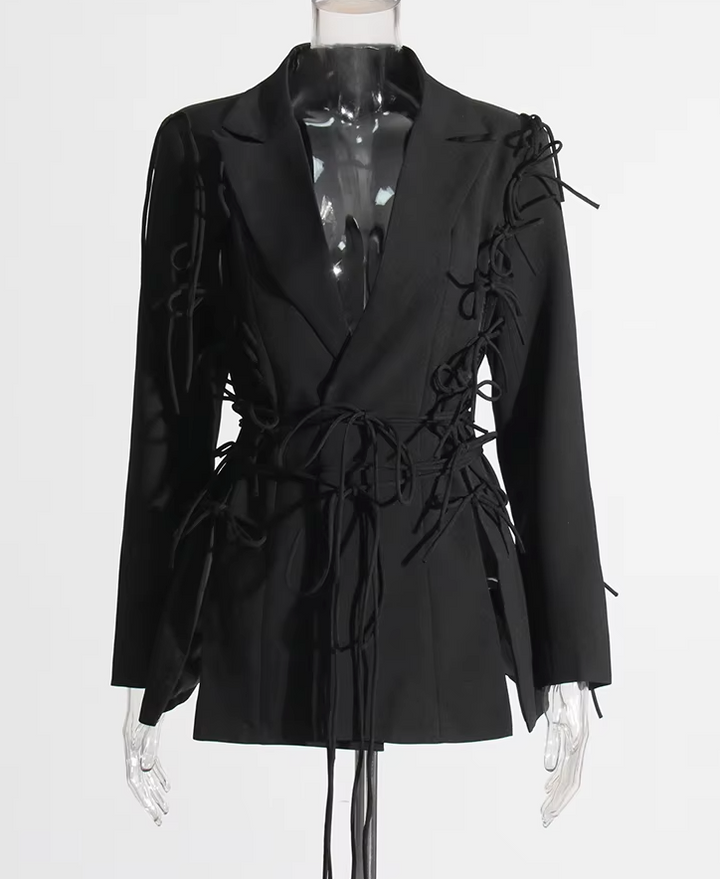 Lace-up tailored blazer - Aklipu