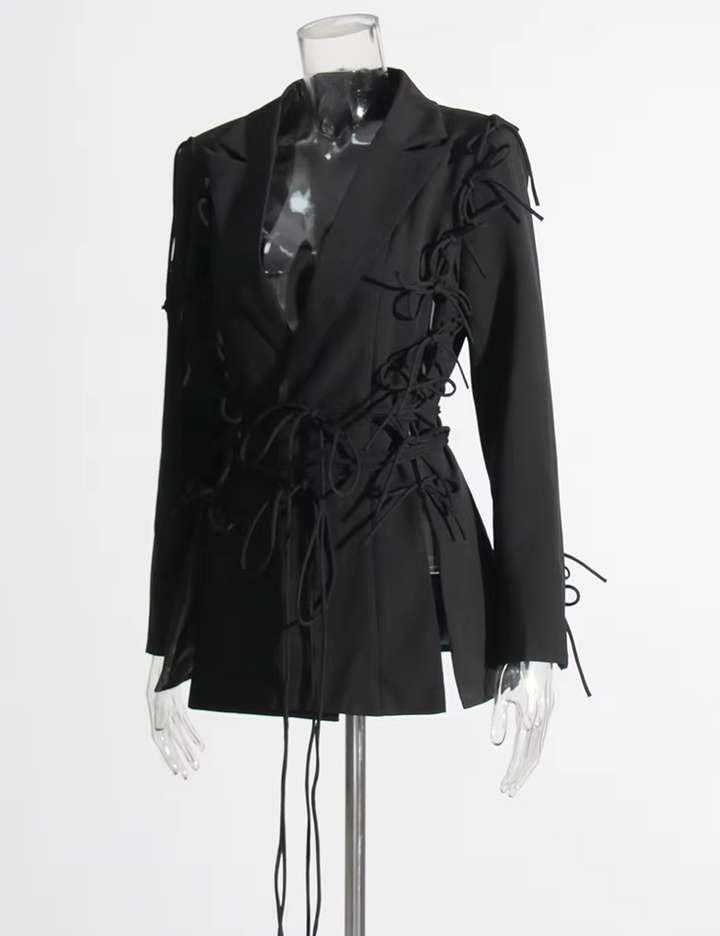 Lace-up tailored blazer - Aklipu