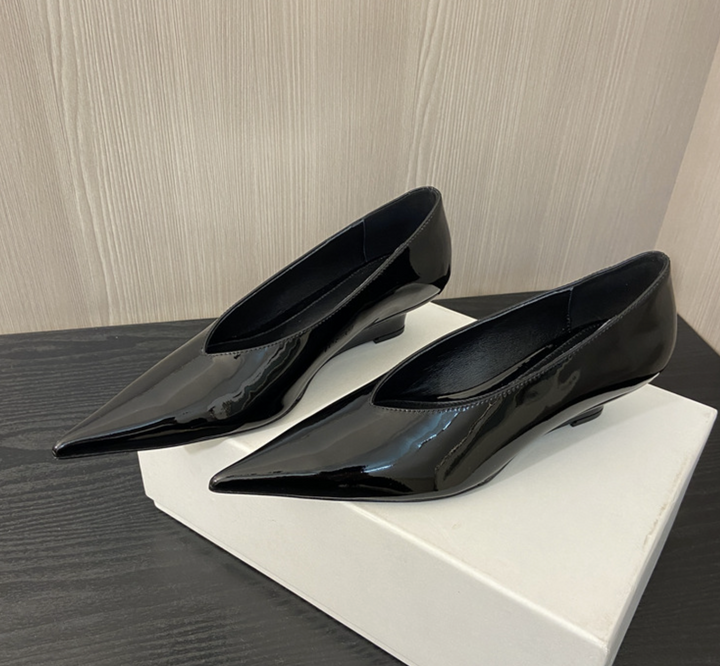 pointed patent slingback heels - LQNA