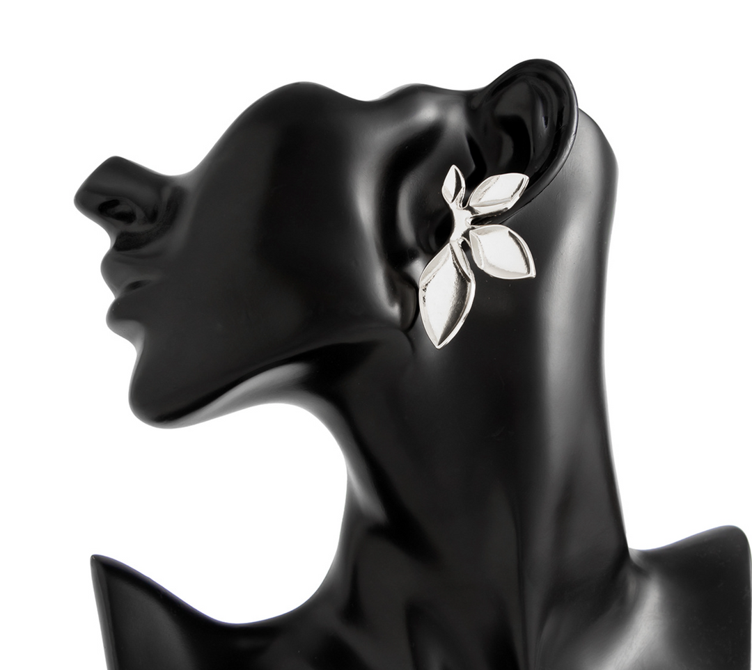 ribbon-shaped drop earrings with bow design – LUXA