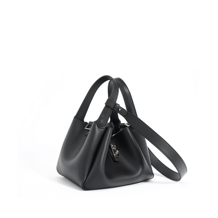 mini structured tote with twist lock – SAGE