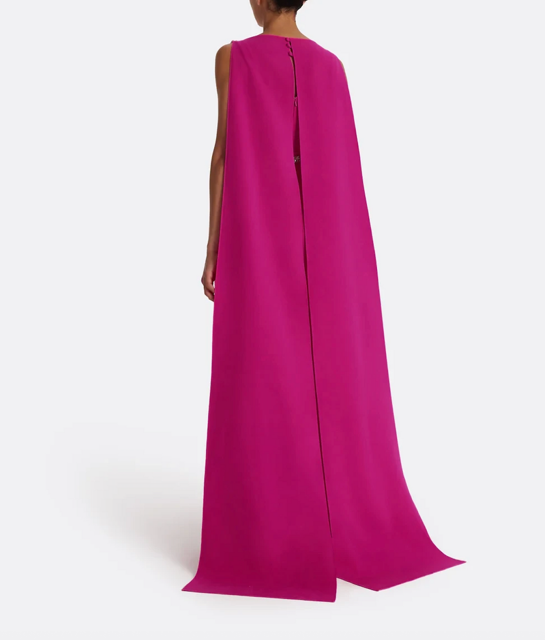 sleeveless gown with jeweled belt and cape – VERDELUX