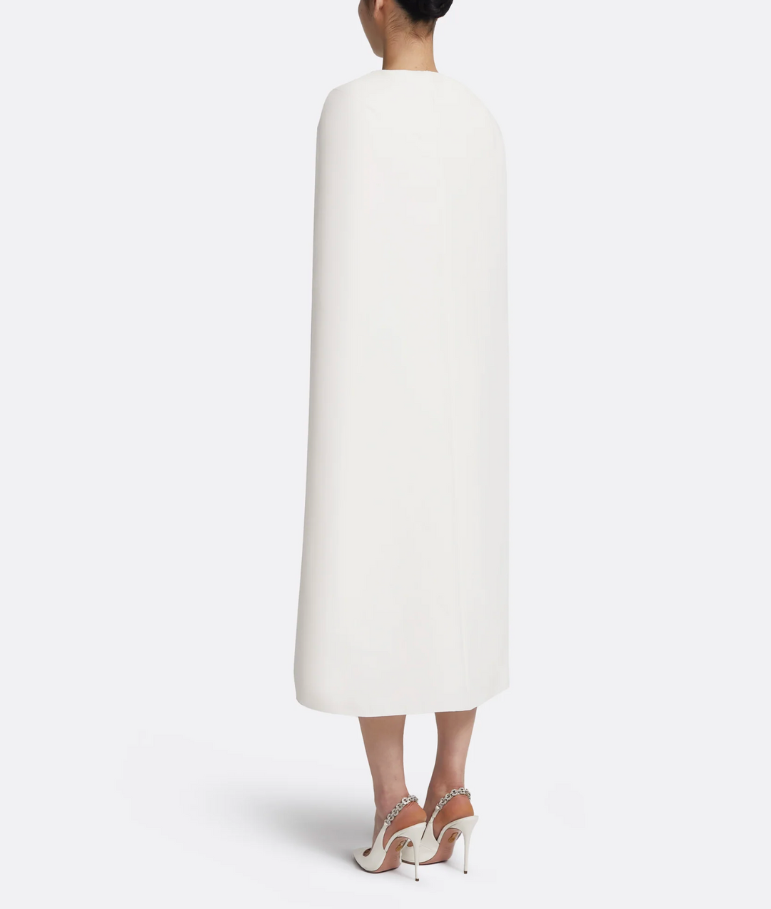 sleeveless column dress with maxi cape – LUNA