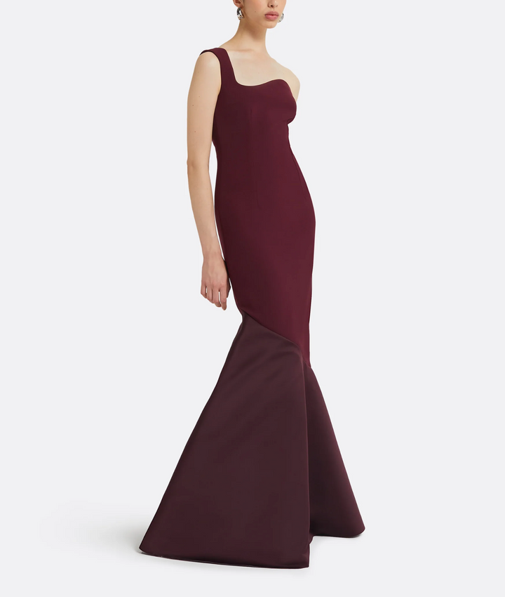one-shoulder mermaid gown – MERLOT