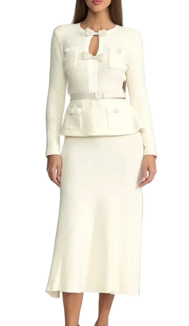 Refined Couture Dress with Sculpted Silhouette – AURELIA