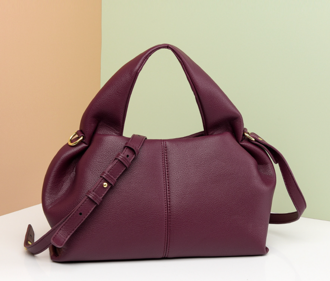 Soft Leather Hobo Bag with Adjustable Strap – TAUPE