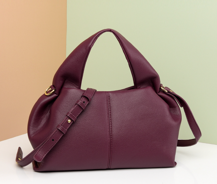 Soft Leather Hobo Bag with Adjustable Strap – TAUPE