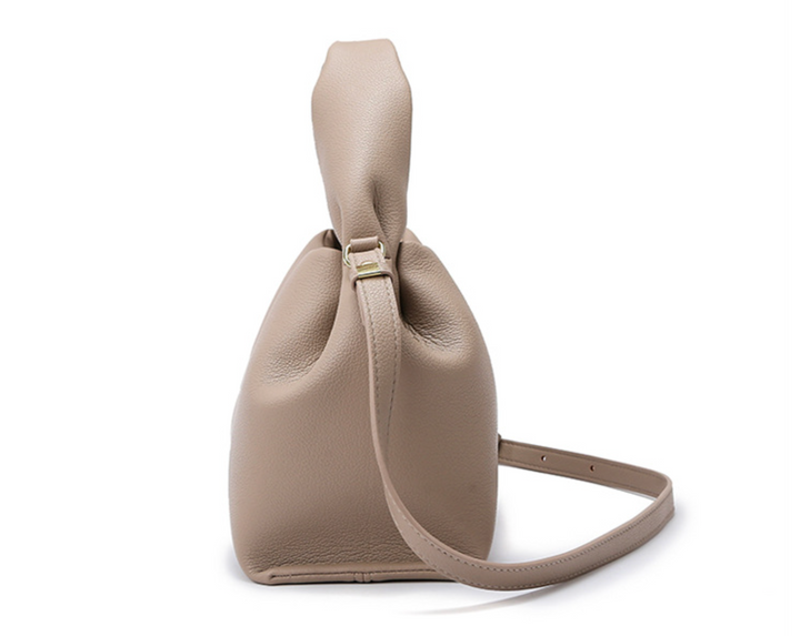 Soft Leather Hobo Bag with Adjustable Strap – TAUPE