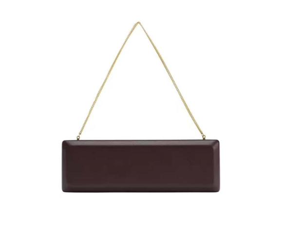 elongated hard-case evening clutch with chain strap – ESPRESSA