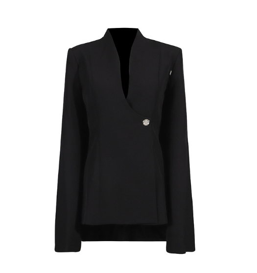 tailored mini blazer dress with cape sleeve – NOCTURNE