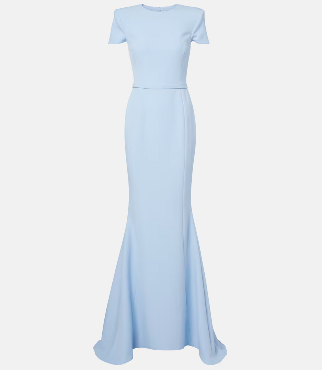 short-sleeve mermaid gown with clean waist seam – AZURIA
