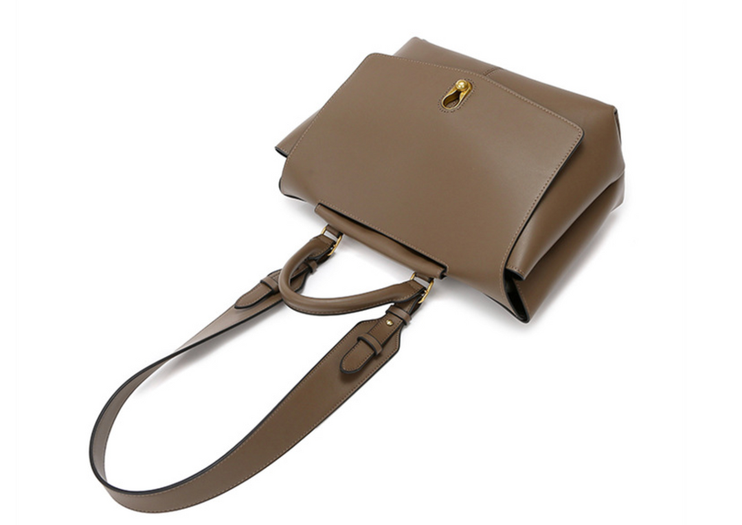 Black Structured Top Handle Tote Bag – VÉRISSA