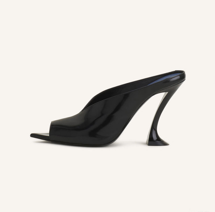 Velvet Sculpted Heel Mule Sandals – ROUGEVEL