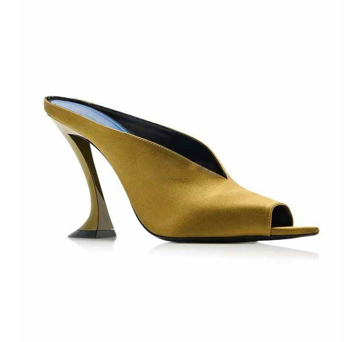 Velvet Sculpted Heel Mule Sandals – ROUGEVEL